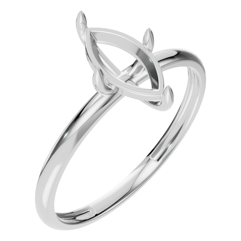 RI-9390 White Gold Ring UNSET - Main View