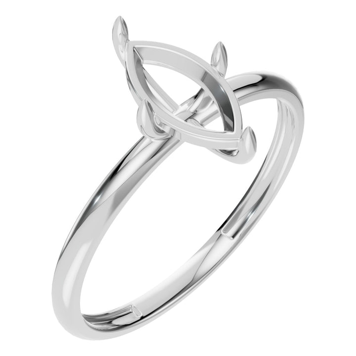 Solitaire Ring Mounting - Marquise 9x4.5mm