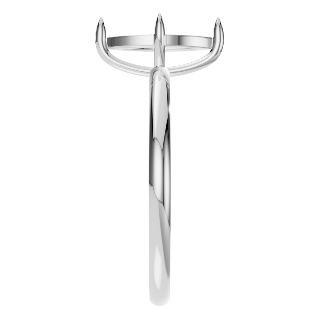 RI-9390 White Gold Ring UNSET - Side View