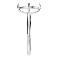 RI-9390 White Gold Ring UNSET - Side View
