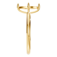 RI-9390 Yellow Gold Ring UNSET - Side View