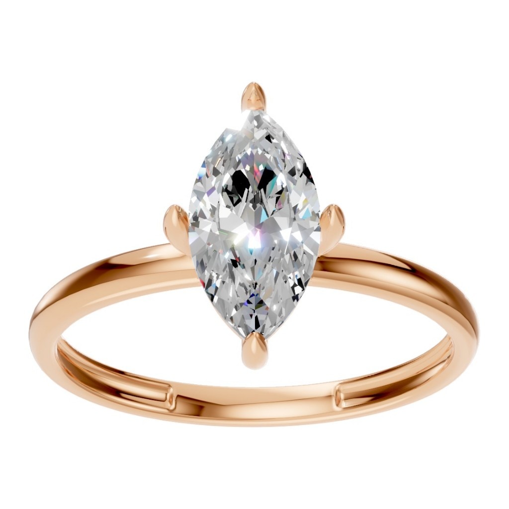 RI-9390 Rose Gold Ring SET - Front View