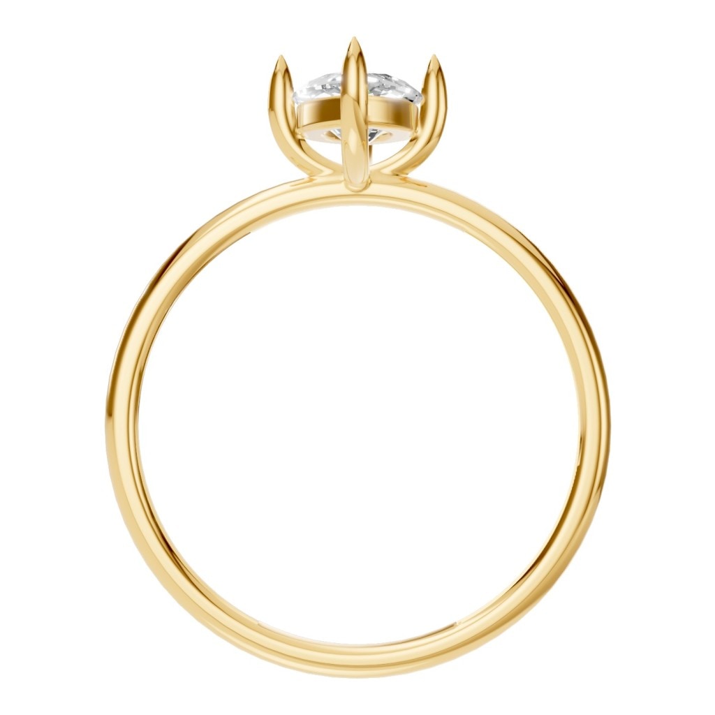 RI-9390 Yellow Gold Ring SET - Top View