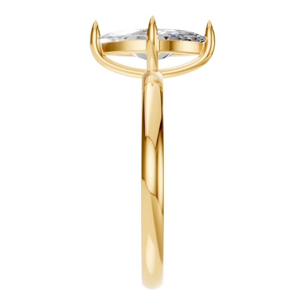 RI-9390 Yellow Gold Ring SET - Side View