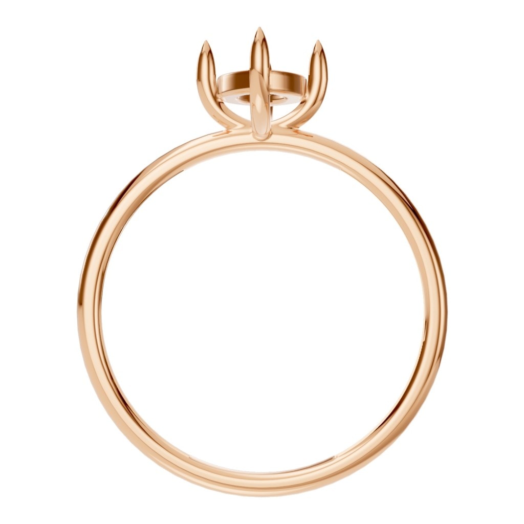 RI-9390 Rose Gold Ring UNSET - Top View
