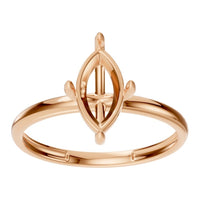 RI-9390 Rose Gold Ring UNSET - Front View