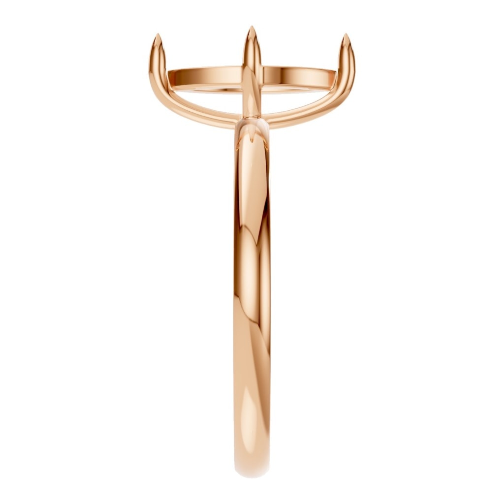 RI-9390 Rose Gold Ring UNSET - Side View