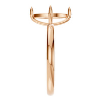 RI-9390 Rose Gold Ring UNSET - Side View