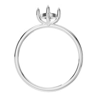 RI-9390 White Gold Ring UNSET - Top View