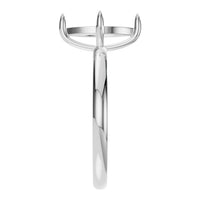 RI-9390 White Gold Ring UNSET - Side View
