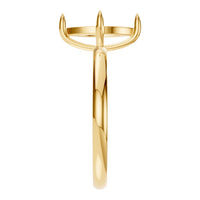 RI-9390 Yellow Gold Ring UNSET - Side View