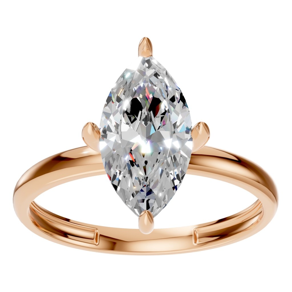 RI-9390 Rose Gold Ring SET - Front View