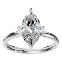 RI-9390 White Gold Ring SET - Front View