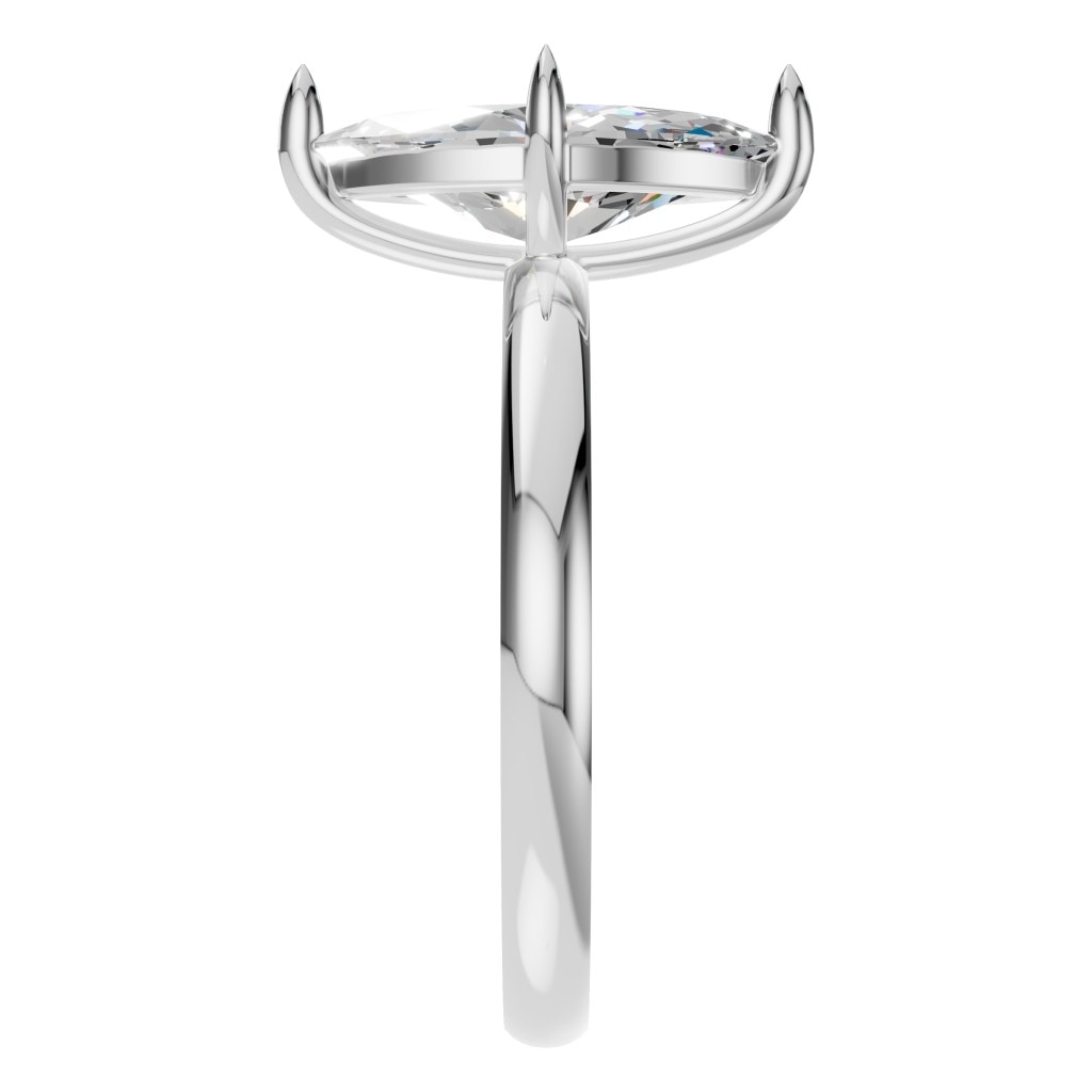 RI-9390 White Gold Ring SET - Side View