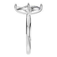 RI-9390 White Gold Ring SET - Side View