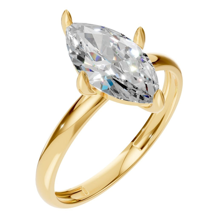 Solitaire Ring Mounting - Marquise 12x6mm