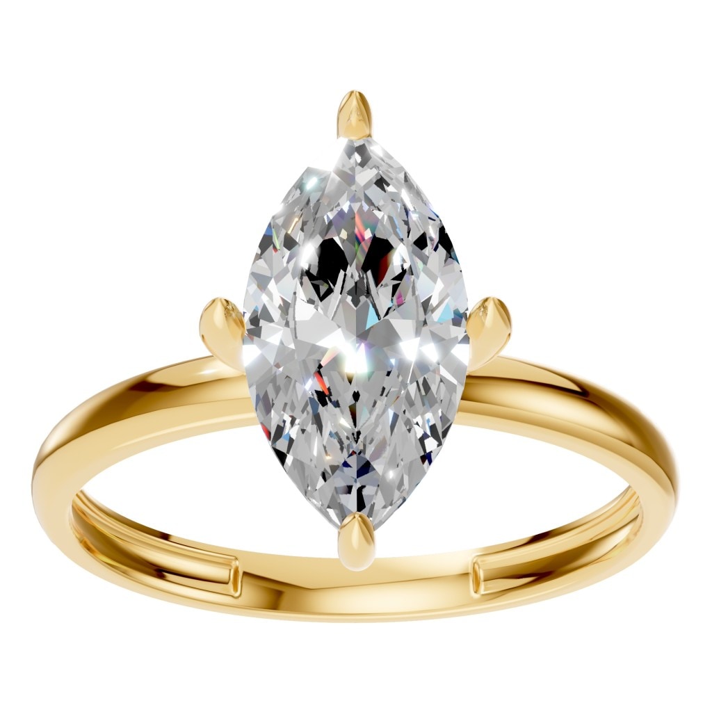 RI-9390 Yellow Gold Ring SET - Front View