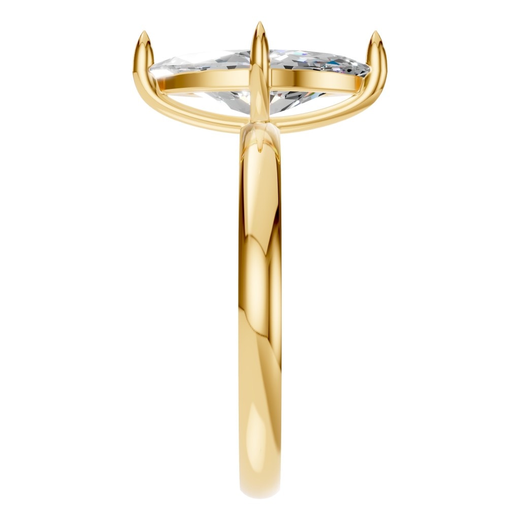 RI-9390 Yellow Gold Ring SET - Side View