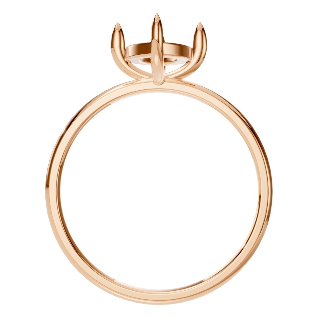 RI-9390 Rose Gold Ring UNSET - Top View