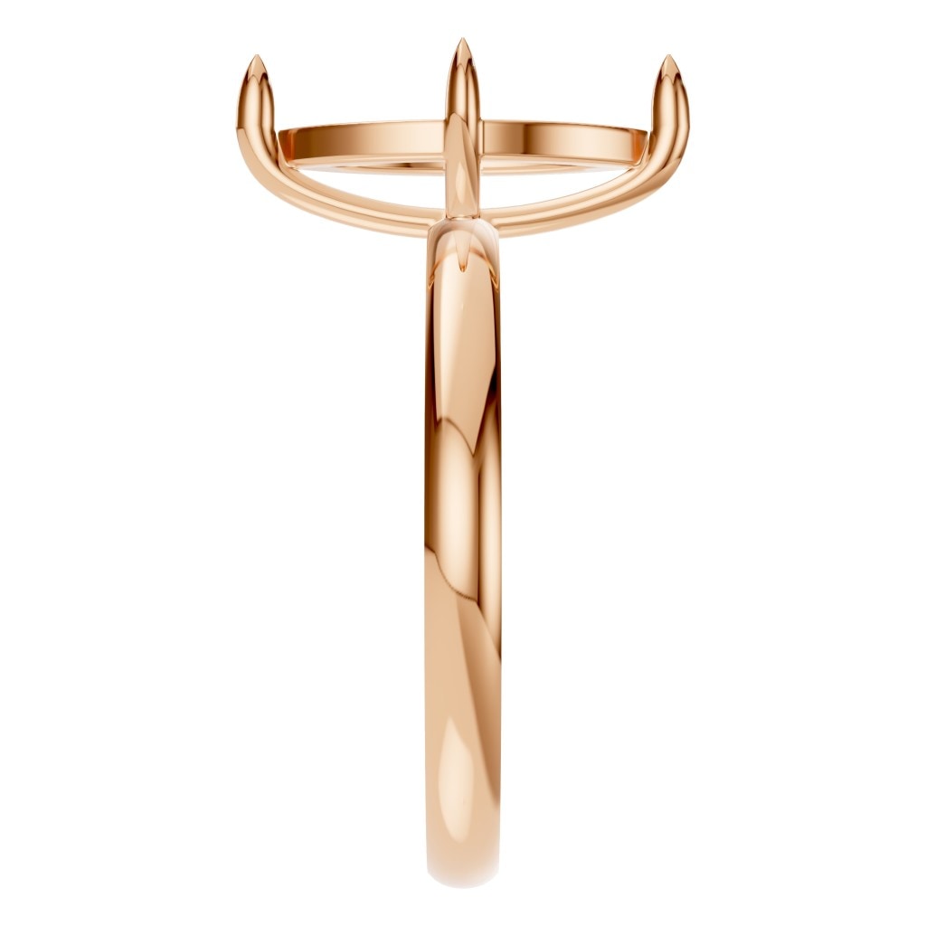 RI-9390 Rose Gold Ring UNSET - Side View