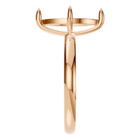 RI-9390 Rose Gold Ring UNSET - Side View