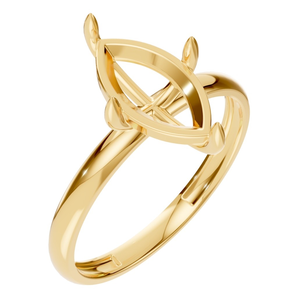RI-9390 Yellow Gold Ring UNSET - Main View