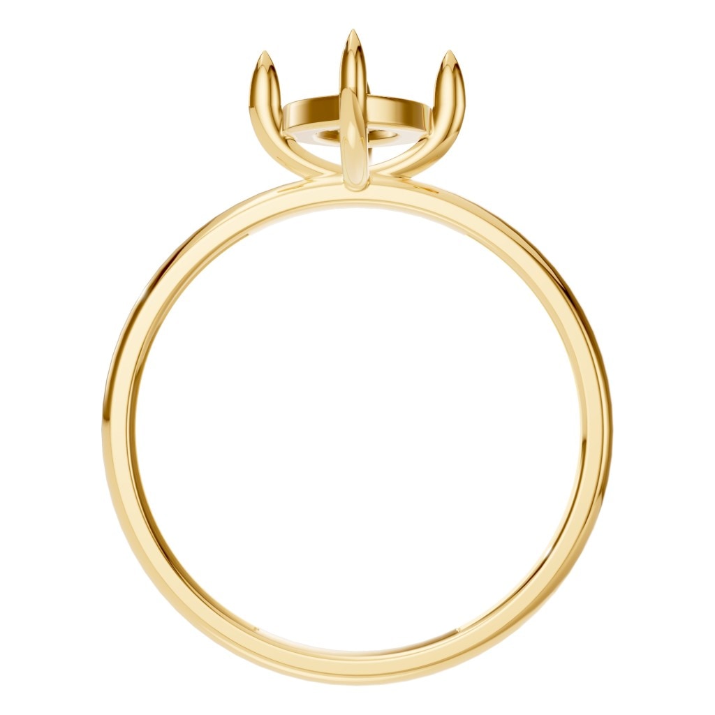 RI-9390 Yellow Gold Ring UNSET - Top View