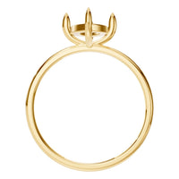 RI-9390 Yellow Gold Ring UNSET - Top View