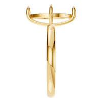 RI-9390 Yellow Gold Ring UNSET - Side View