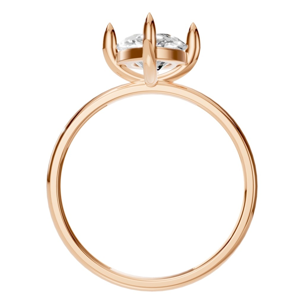 RI-9390 Rose Gold Ring SET - Top View