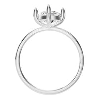 RI-9390 White Gold Ring SET - Top View