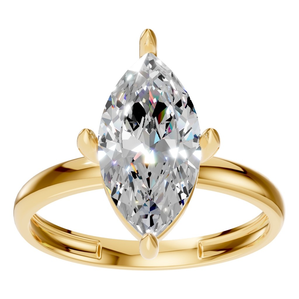 RI-9390 Yellow Gold Ring SET - Front View