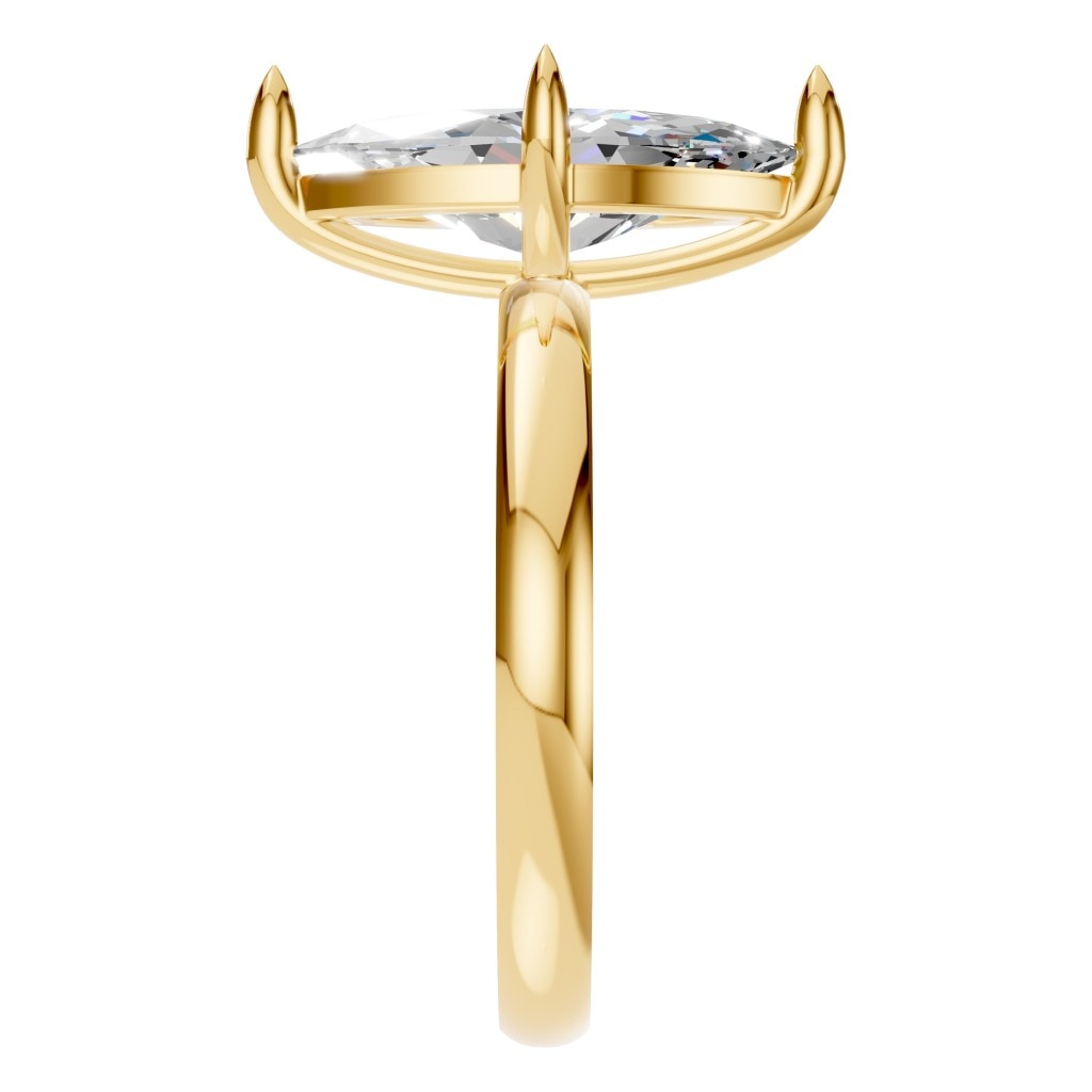 RI-9390 Yellow Gold Ring SET - Side View