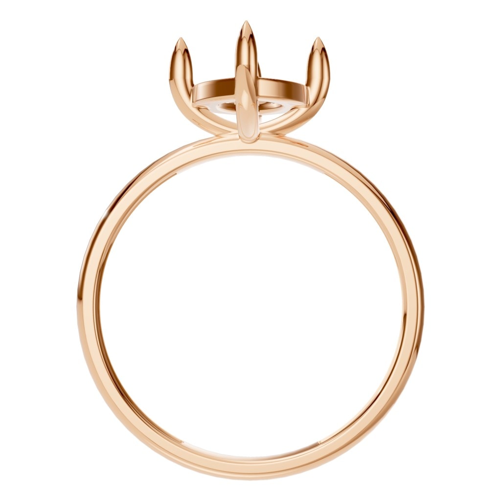 RI-9390 Rose Gold Ring UNSET - Top View