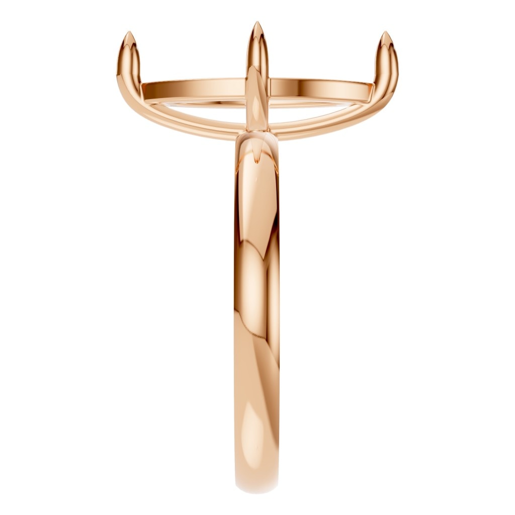 RI-9390 Rose Gold Ring UNSET - Side View