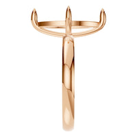 RI-9390 Rose Gold Ring UNSET - Side View