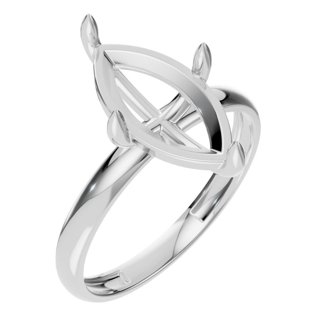 RI-9390 White Gold Ring UNSET - Main View