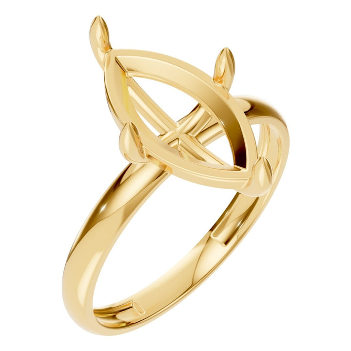 Solitaire Ring Mounting - Marquise 13x6.5mm
