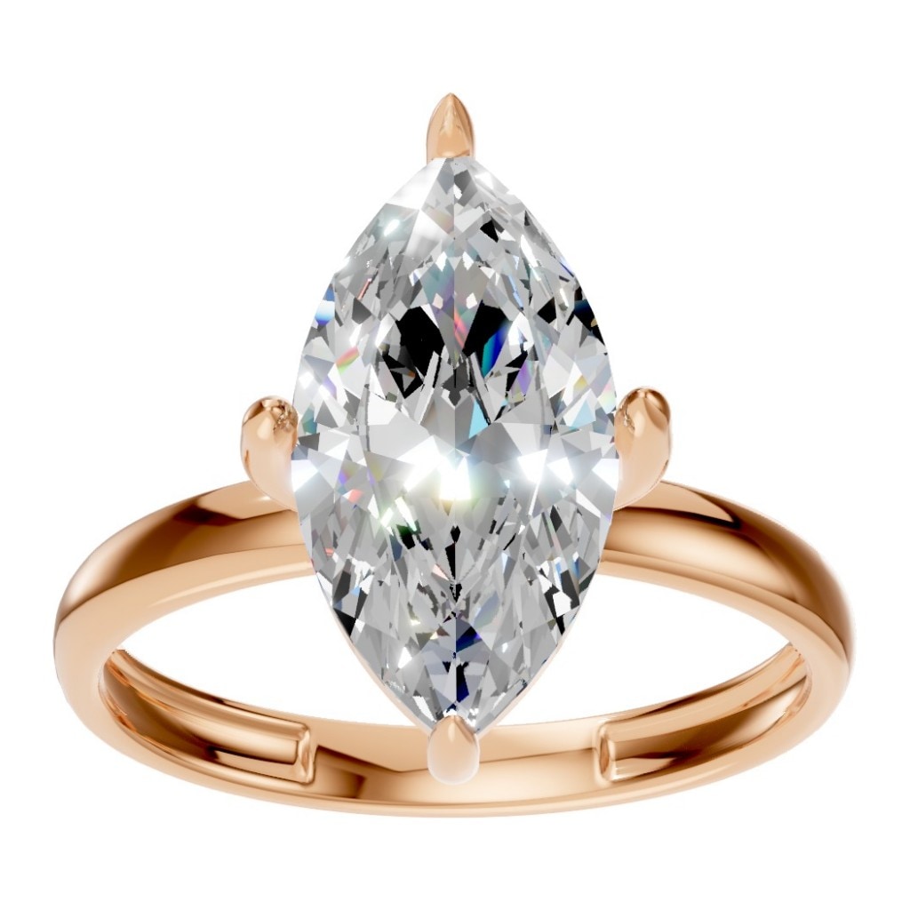 RI-9390 Rose Gold Ring SET - Front View