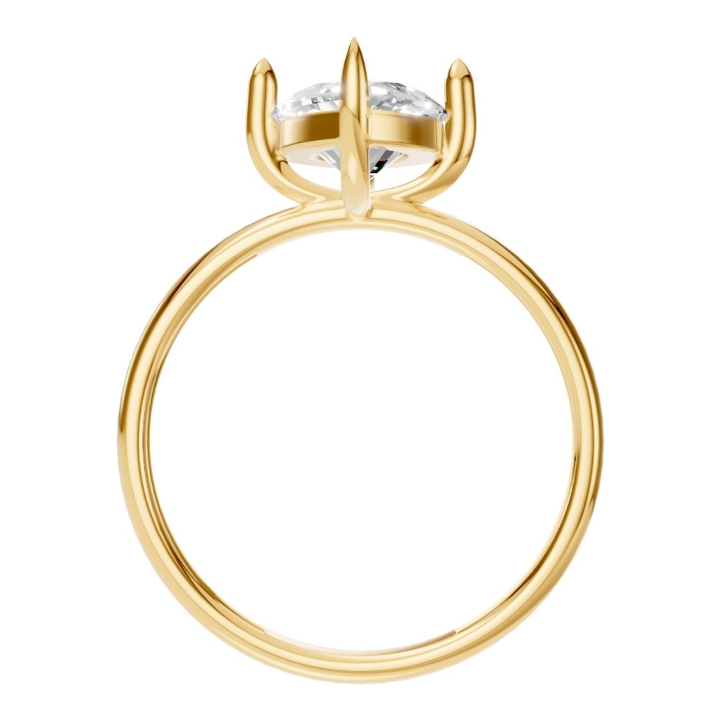 RI-9390 Yellow Gold Ring SET - Top View