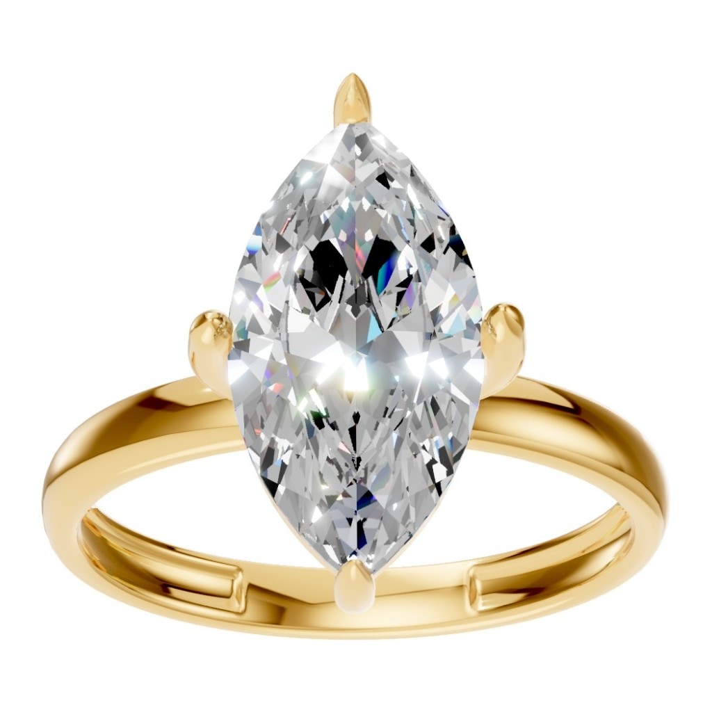 RI-9390 Yellow Gold Ring SET - Front View