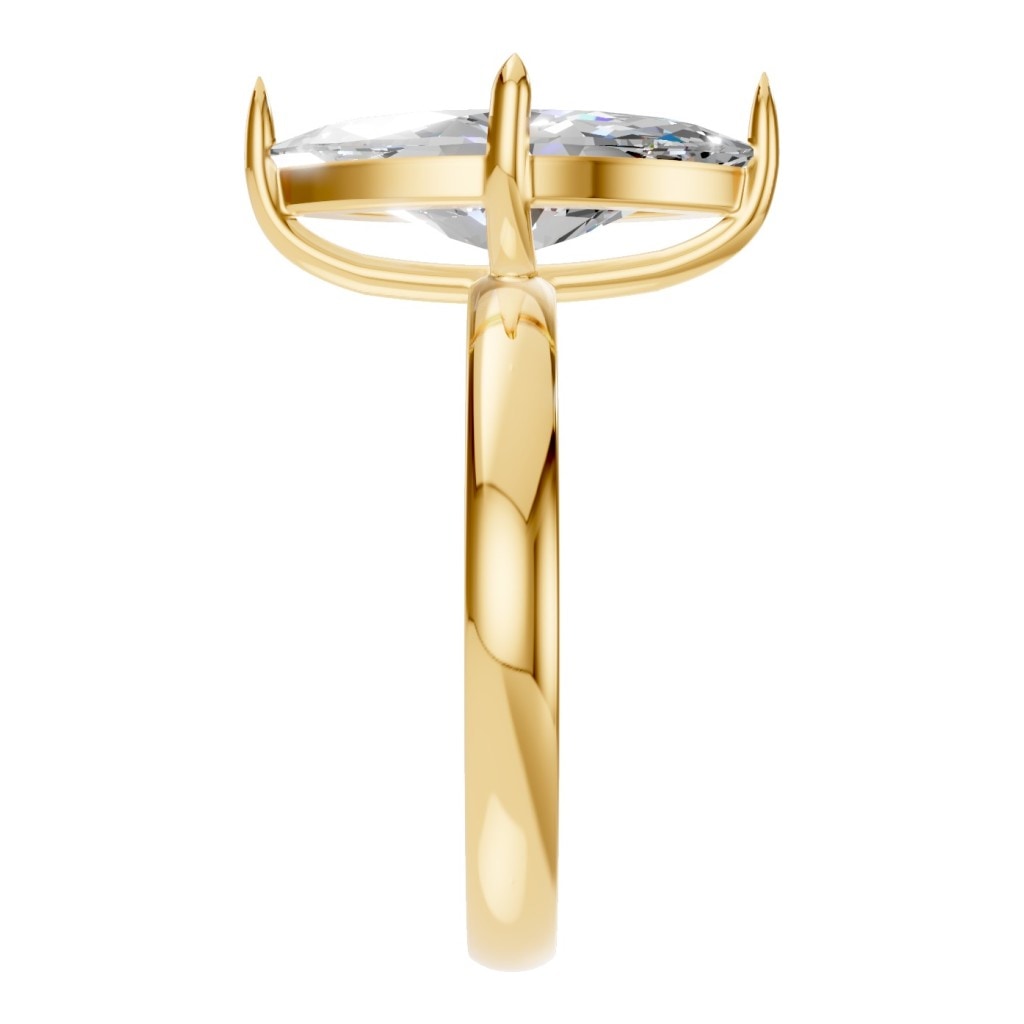 RI-9390 Yellow Gold Ring SET - Side View