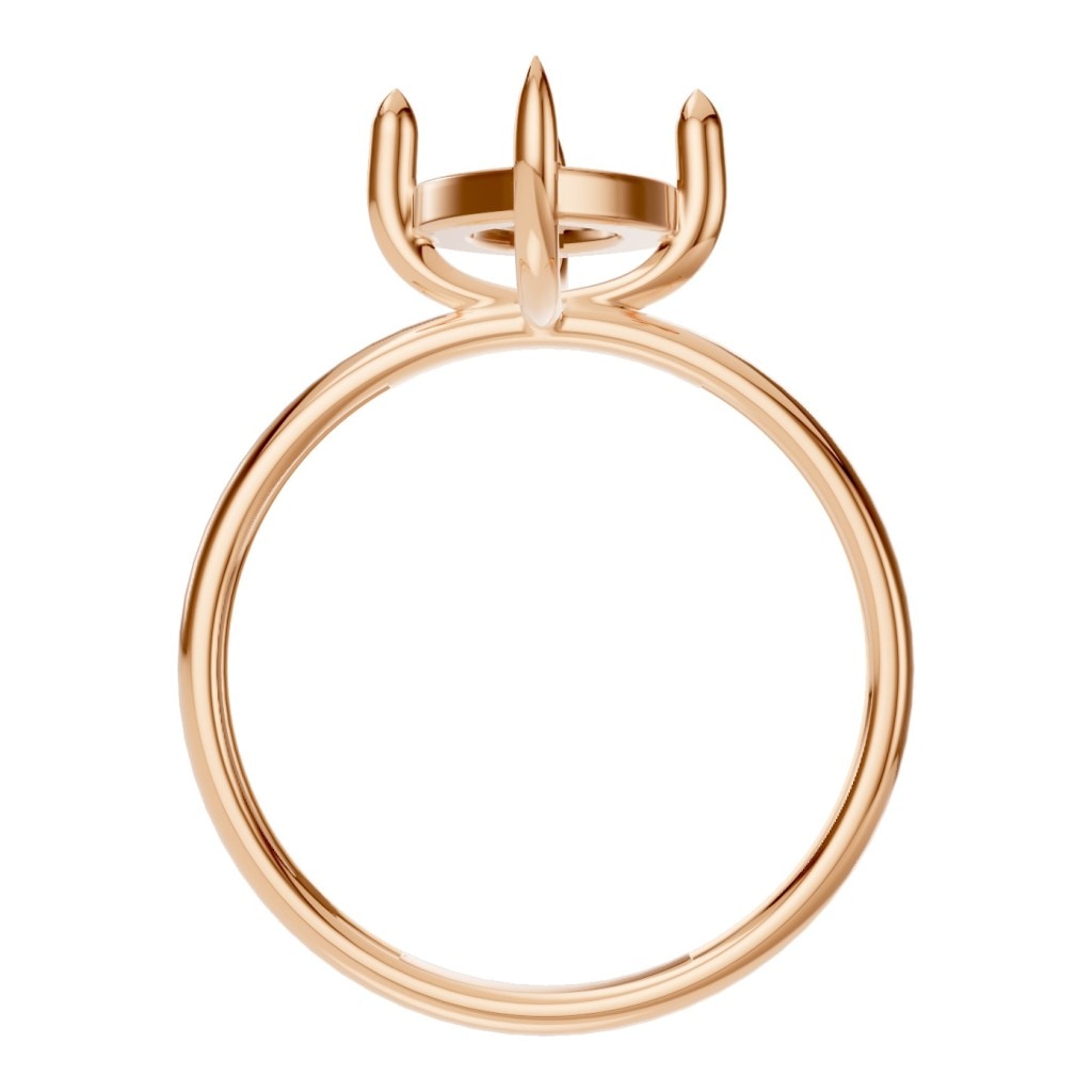 RI-9390 Rose Gold Ring UNSET - Top View