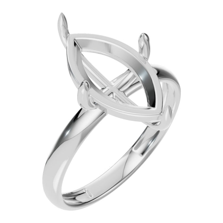 Solitaire Ring Mounting - Marquise 14x7mm