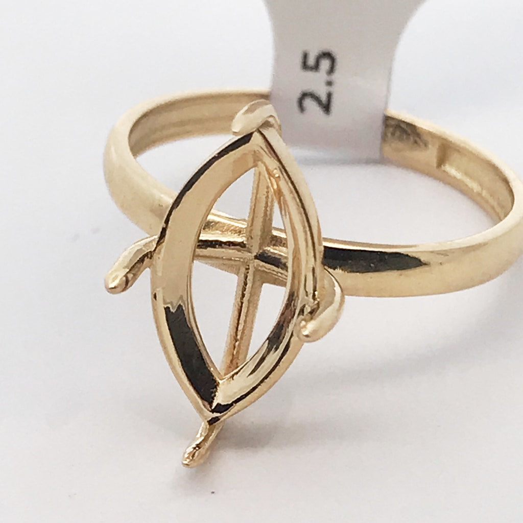 RI-9390 Yellow Gold Ring UNSET - Main View