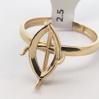 RI-9390 Yellow Gold Ring UNSET - Main View