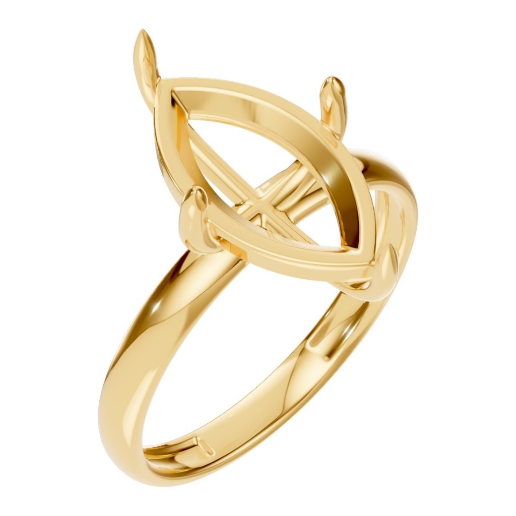 RI-9390 Yellow Gold Ring UNSET - Main View