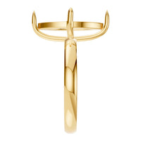 RI-9390 Yellow Gold Ring UNSET - Side View