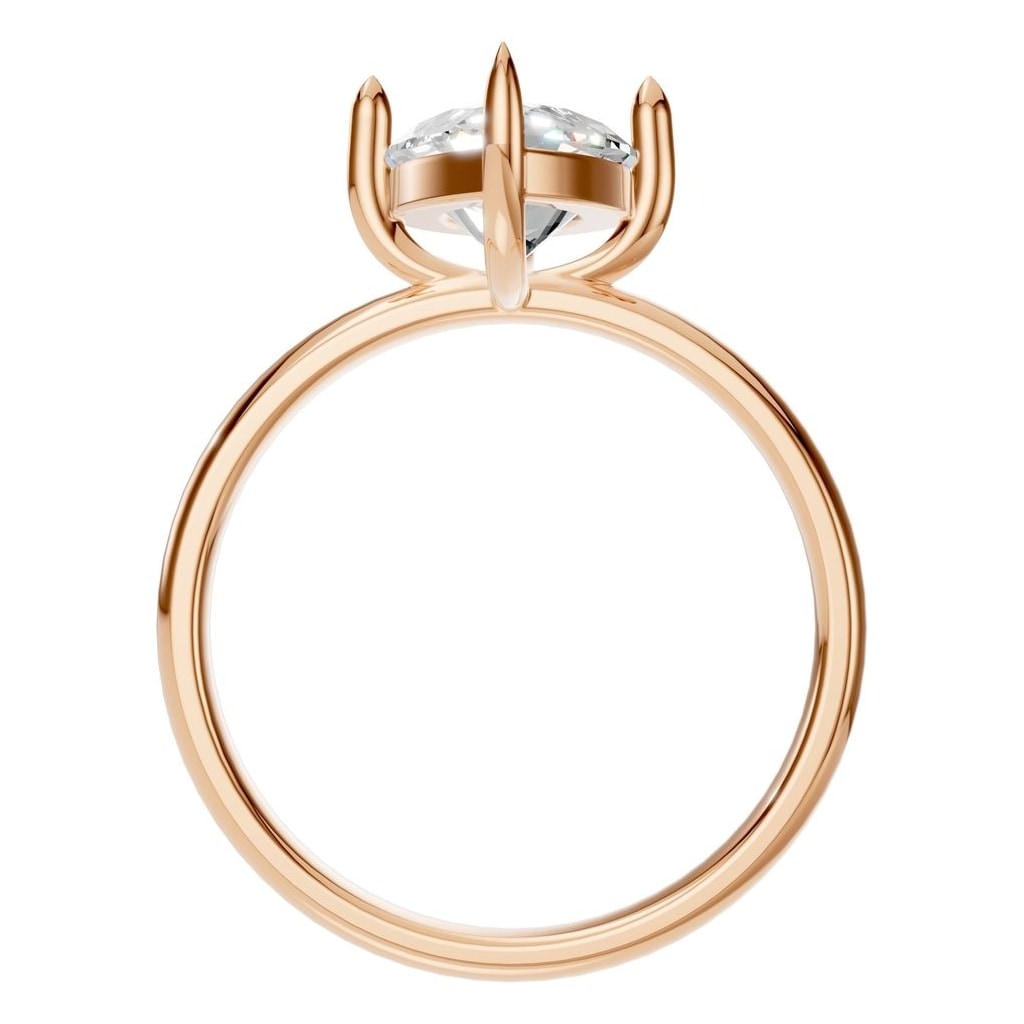 RI-9390 Rose Gold Ring SET - Top View