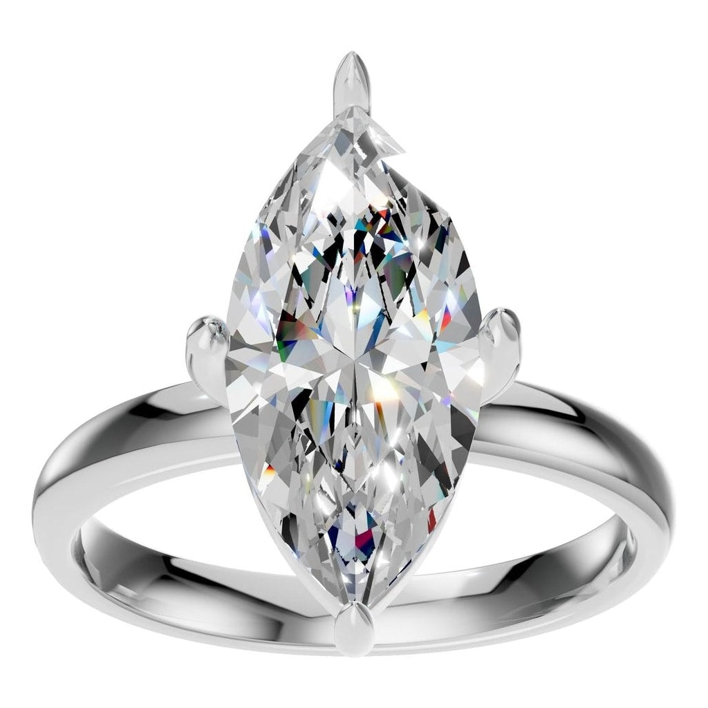 RI-9390 White Gold Ring SET - Front View